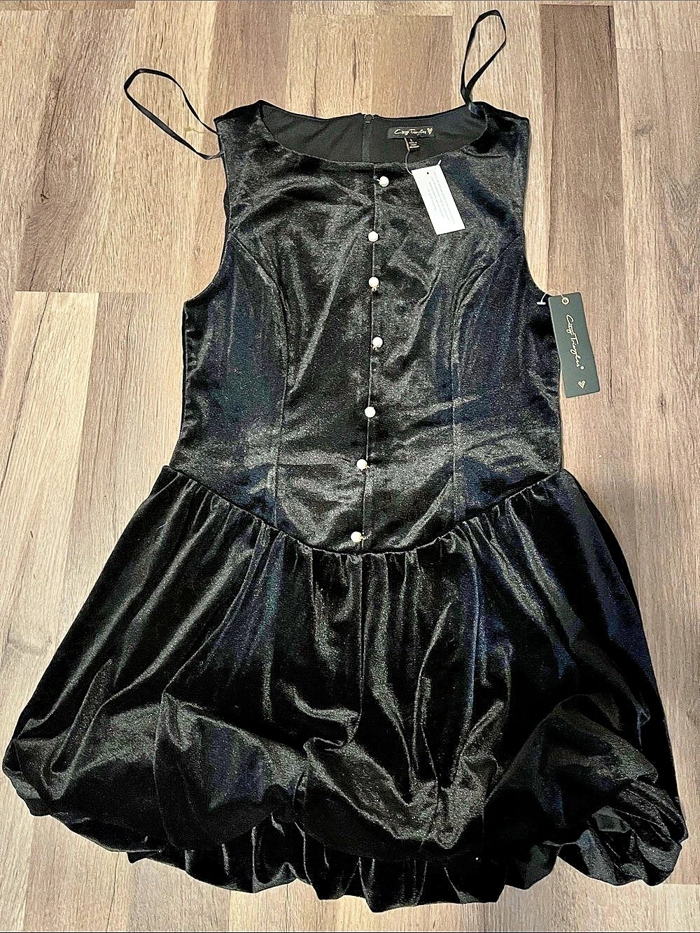 Cynthia Rowley Black Velvet Mini Dress Size Small NWT